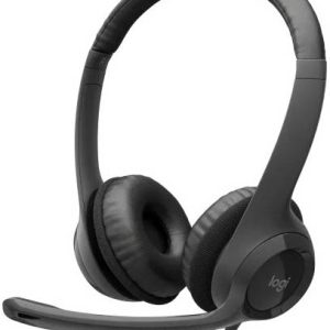 Logitech H390 Wired Headset for PC/Laptop, Stereo Headphones with Noise Cancelling Microphone