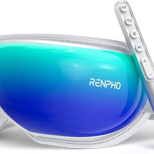 RENPHO Eyeris 1 Eye Massager with Heat & Bluetooth Music, Rechargeable Eye Care Machine, 5 Massage Modes, Soothing heat and gentle pressure