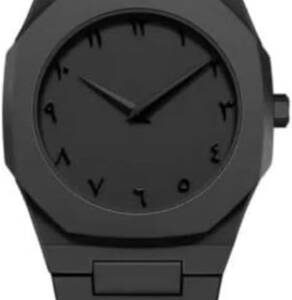 Aura Minimalist Matte Black Arabic Numerals Analog Watch for Men